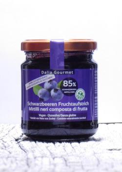 Dalia Gourmet Heidelbeer (Schwarzbeeren)-Fruchtaufstrich  ohne Zuckerzusatz 220g