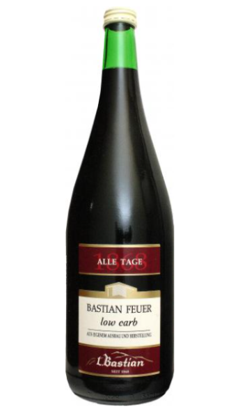 Glühwein " Bastian Feuer LC" - KOHLENHYDRATREDUZIERT -  zuckerfrei gesüßt,      10,54% Alkoholgehalt  1,0L
