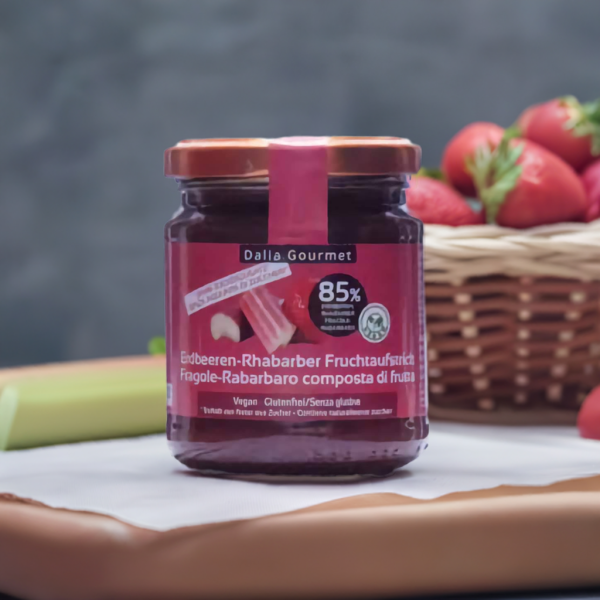 Dalia Gourmet Erdbeer-Rhabarber Fruchtaufstrich ohne Zuckerzusatz 220g